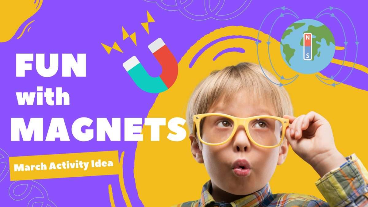Boy excited about magnets